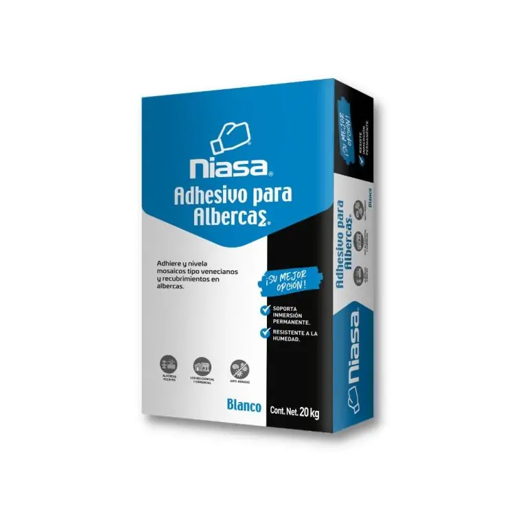 Adhesivo para Alberca Blanco Niasa 20 Kg