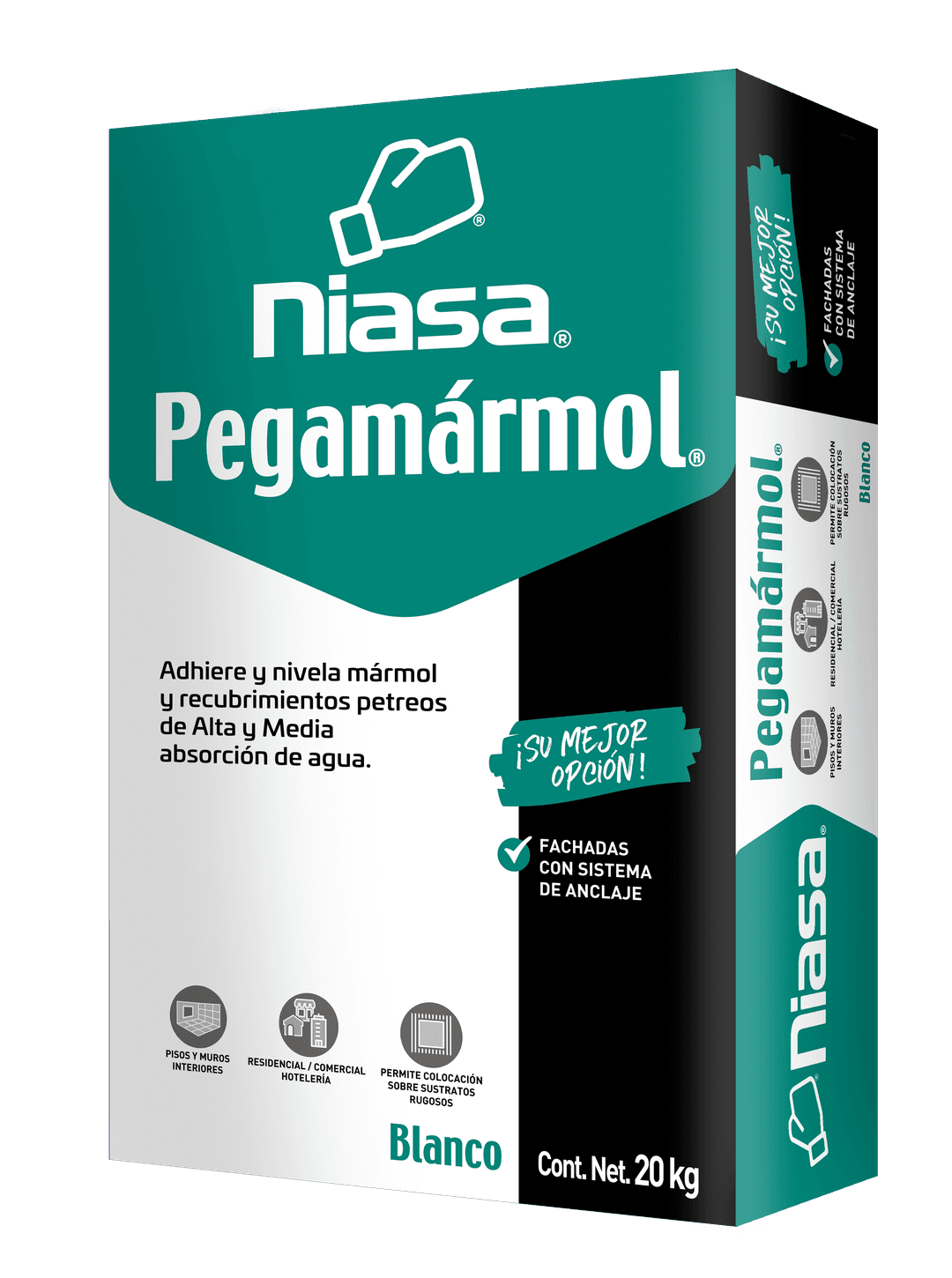 Pegamarmol Gris Niasa 20 Kg